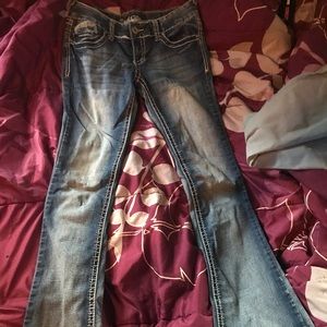 Size 3 Red Camel dark wash flare jeans